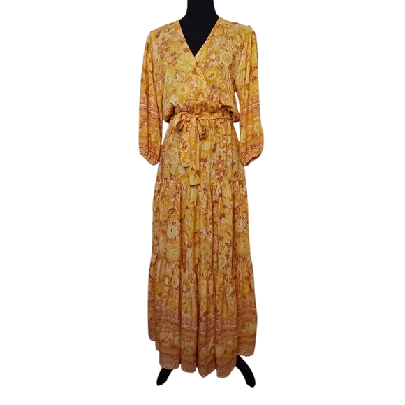 Petal And Pup Tiered Cottagecore Midi Dress Women's Sz Med - Picture 2 of 11